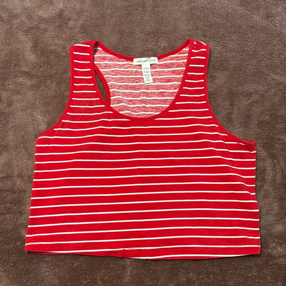 Ambiance Apparel striped crop top